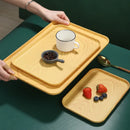 Axyaa Wood Grain Rectangular Storage Tray for Living Room and Jewelry Organization