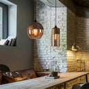 Axyaa Nordic Wood Grain LED Pendant Lamp, Modern Glass, Dining Room, Bedroom