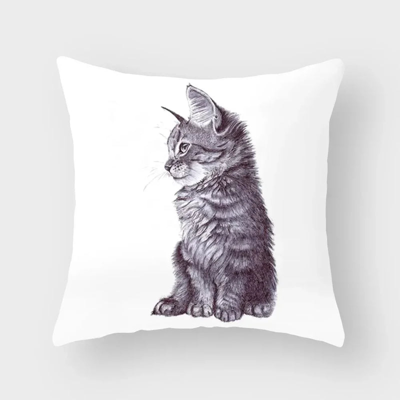 Axyaa Cat Print Pillowcase 45*45cm
