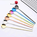 Axyaa 6pcs Stainless Steel Ice Cream Spoons Set for Bars Kitchen