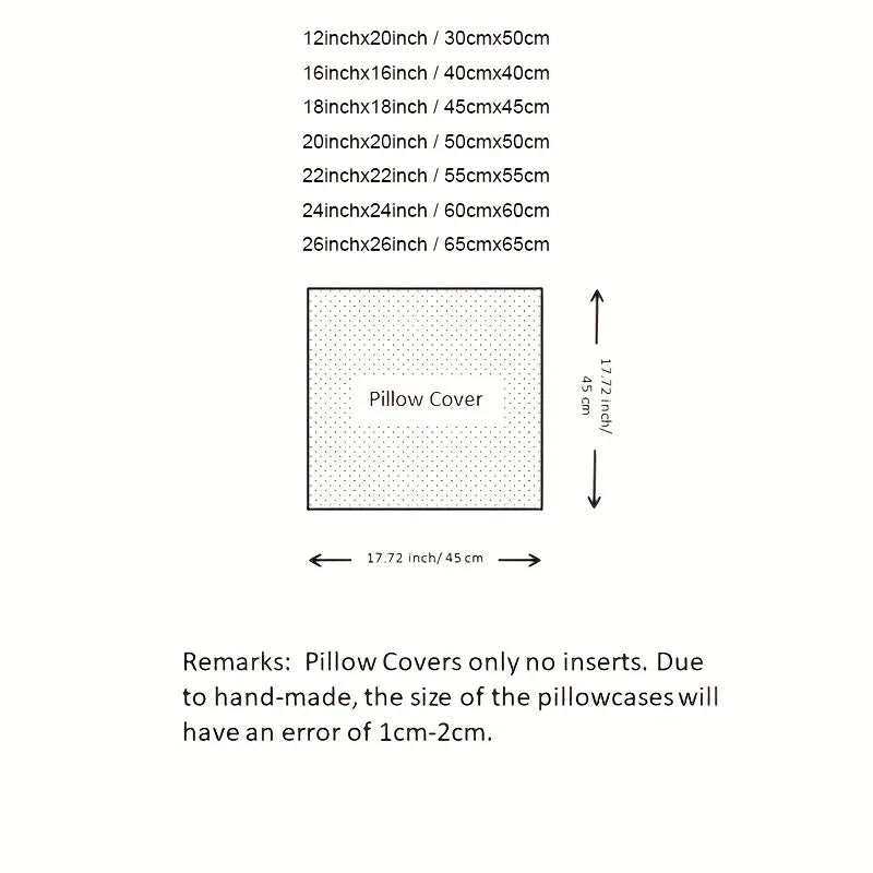 Axyaa Snowflake Velvet Cream White Pillow Cover, Rhombus Pattern for Home Decor
