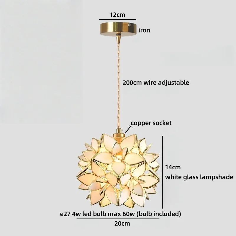 Axyaa Clear Glass LED Pendant Lights Modern Minimalist Hanging Lamp
