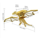 Axyaa Nordic Dragon LED Chandelier: Creative Bedroom & Study Ceiling Light