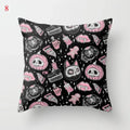Axyaa Black Cat Party Halloween Anime Cushion Cover Ghost Skull Pumpkin Decor