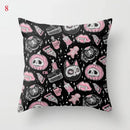 Axyaa Black Cat Party Halloween Anime Cushion Cover Ghost Skull Pumpkin Decor