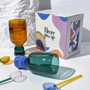 Colorful Glass Bowl Set for Desserts by Axyaa