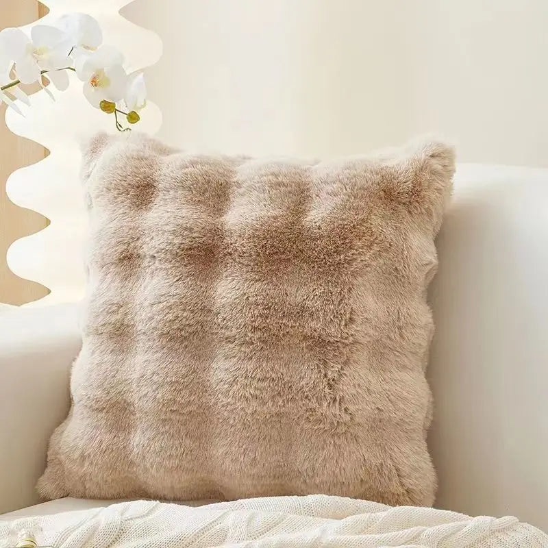 Axyaa Winter Plush Pillow Case: Nordic Home Decor Rectangle Cover