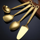 Axyaa Gold Stainless Steel Kitchen Utensil Set
