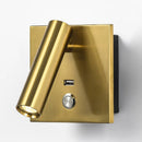 Axyaa Modern Rechargeable Wall Sconce with USB, Adjustable Spotlight LED Bedside Reading Light