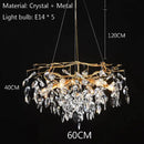 Axyaa Crystal Tree Chandelier: Elegant & Luxurious Restaurant Lighting