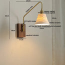 Axyaa LED Glass Copper Wall Sconce Modern Stair Light Fixtures for Home Decor