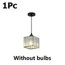 Axyaa Crystal Pendant Light for Restaurant Bar, Kitchen, Bedroom - Modern Minimalist Design