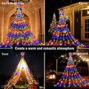 Axyaa Solar Star String Lights 350LED 8 Modes Yard Festival Decor