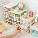 Axyaa Kawaii Plastic Drawer Organizer for Desk Storage & Makeup - Cute Stationery Holder