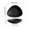 Axyaa Triangular Ceramic Salad Bowl, Microwave Safe & Creative Fruit Tableware