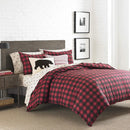 Axyaa Buffalo Plaid King Duvet Set, Reversible Cotton Bedding for All Seasons
