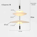 Axyaa LED Saucer Chandelier UFO Pendant Lights Living Room Dining Bar Decor