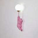 Axyaa 3D Moon Bear Wall Lamp for Children's Bedroom Interior Lighting