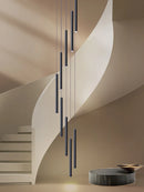 Axyaa LED Chandelier Stairs Pendant Ceiling Lamp for Hotel Lobby Decor