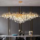 Axyaa Golden Water Drop Chandelier for Luxury Living Spaces