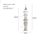 Axyaa Nordic Minimalist Fabric LED Pendant Light Chandelier for Home Decor