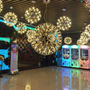 Axyaa Designer Spark Ball Pendant Chandelier Stainless Steel LED Lamp