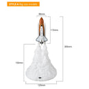 Axyaa Space Shuttle Rocket Table Lamp: USB Rechargeable 3D Print Night Light