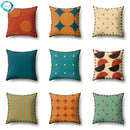 Axyaa Retro Geometric Pattern Cushion Cover for Sofa and Couch Décor