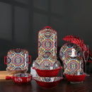 Axyaa Bohemian Ceramic Dinnerware Set: 8-Piece Elegant Tableware