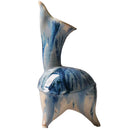 Axyaa Triangular Ink Pattern Ceramic Vase - Chinese Porcelain Home Decor