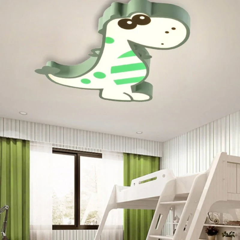 Axyaa Dinosaur Cartoon LED Ceiling Light for Kids' Room, Warm & Romantic Bedroom Lamp