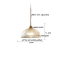 Axyaa Copper Glass LED Pendant Lamp for Home Decor & Lighting