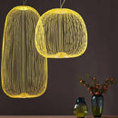 Axyaa Modern Cage Chandelier Pendant Lamp for Hotel Lobby Restaurant