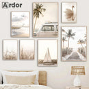 Axyaa Beige Dandelion Starfish Wall Art Print for Nordic Living Room Decor