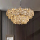 Axyaa Crystal Chandelier, Luxury Living Room Dining Room Ceiling Light