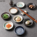 Axyaa Ceramic Flower Sauce Dish Set for Sushi & Molecular Cuisine