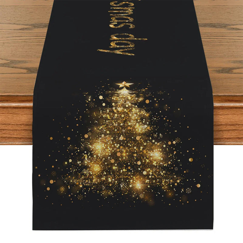 Golden Stars Table Runner - Rustic Wedding Party Decor by Axyaa