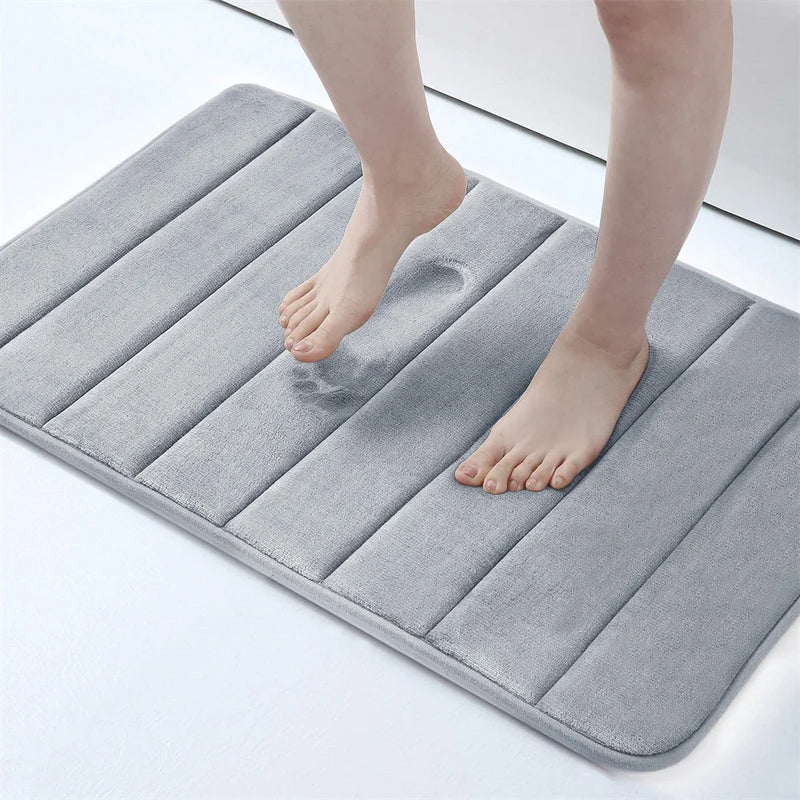Axyaa Memory Foam Bath Mat Ultra Soft Non-Slip Water Absorbent Shower Rug