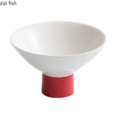 Axyaa Ceramic High Leg Dessert Bowl - Specialty Tableware for Molecular Cuisine