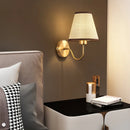 Axyaa Modern Gold Fabric Wall Lamp for Bedroom, Hotel, and TV Background Wall