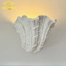 Axyaa French Design Shell Gypsum LED Wall Lamp - Baroque Art Decor for Bedroom