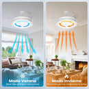 Axyaa Modern LED Ceiling Fan Light Chandelier for Bedroom Living Room Decor
