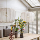 Axyaa French Fabric Apple Pendant Lamps - Cream Nordic Bar Lighting Fixtures