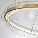 Axyaa Acrylic Circular Pendant Light Modern Designer Hanging Lamp for Home Decoration