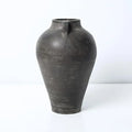 Axyaa Charcoal Gray Vase with Handles (4.9" Opening)