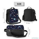 Axyaa Space Planet Insulated Lunch Box Galaxy Cooler Tote Large Lunch Bag with Shoulder Strap