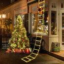 Axyaa Santa Claus Climbing Ladder USB String Lights - Christmas Tree Decoration