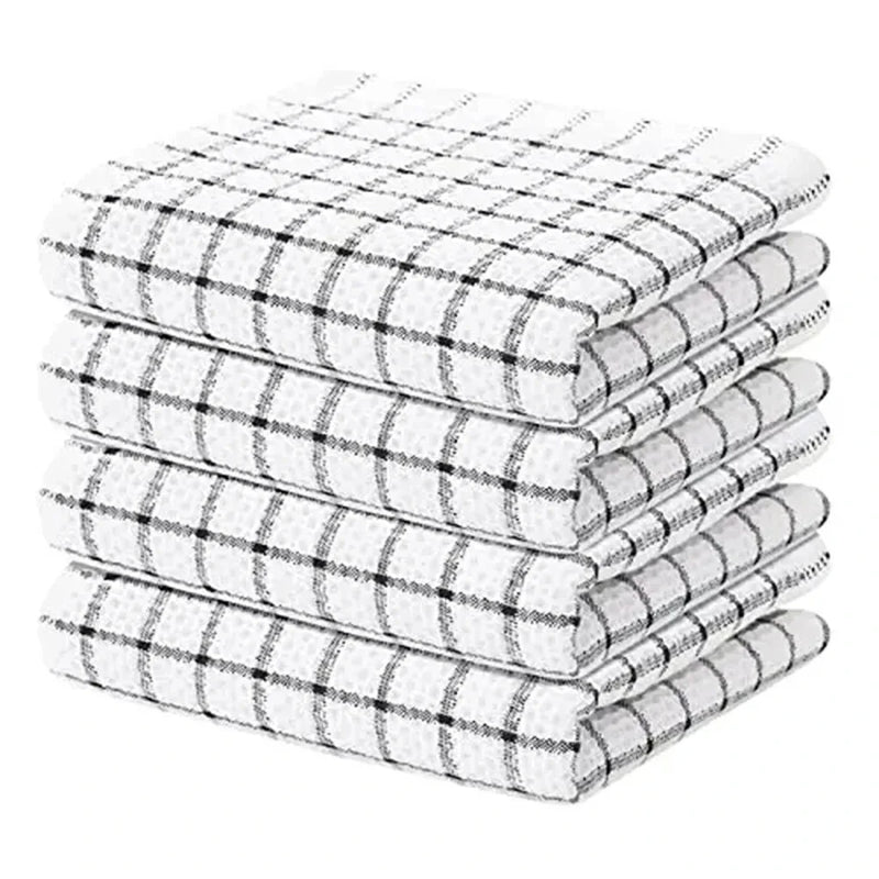 Axyaa Cotton Dishcloth Kitchen Towel Set Super Absorbent Home Cleaning Cloths