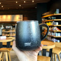 Axyaa Stainless Steel Coffee Cup with Handle and Lid - 473ml Office Water Mug