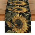 Axyaa Sunflower Silhouette Table Runner: Rustic Wedding Party & Home Decor